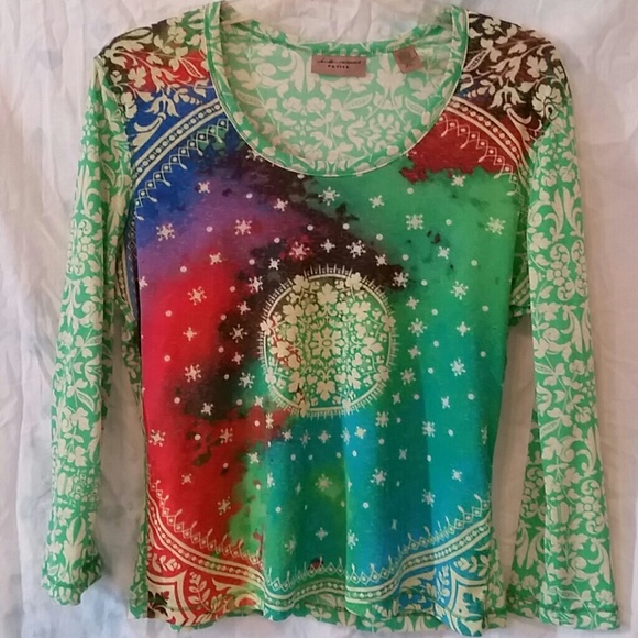 i.e. relaxed Tops - i.e. relaxed Petite xl sheer boho top